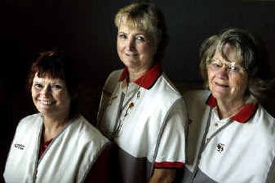 
Spokane Valley residents from left, Donna Cave, LuAnn Stallcop and Marilyn Greer volunteered with the American Red Cross to aid hurricane victims in Florida.
 (Holly Pickett / The Spokesman-Review)