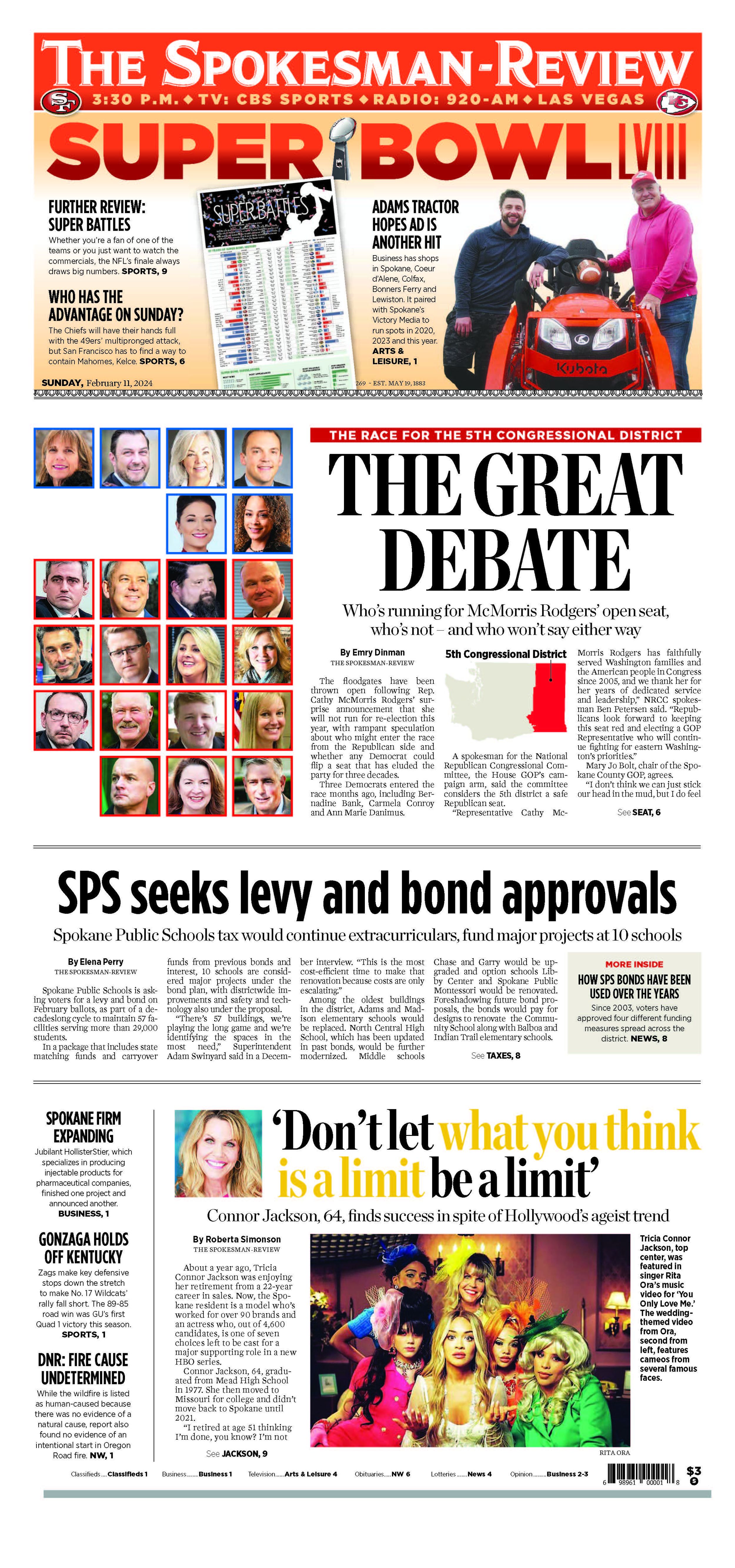 Front Page For Feb. 11, 2024 | The Spokesman-Review