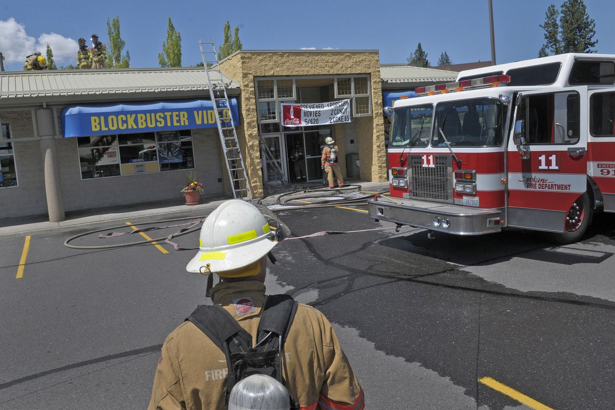 Crews responding to fire at Blockbuster on South Hill | The Spokesman-Review