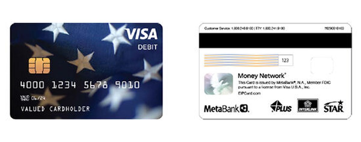 Economic stimulus money is downloaded onto debit cards for many citizens.  (Internal Revenue Service)