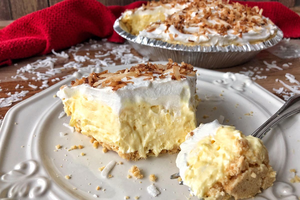 This tasty coconut cream pie is easy to make. (Audrey Alfaro / For The Spokesman-Review)