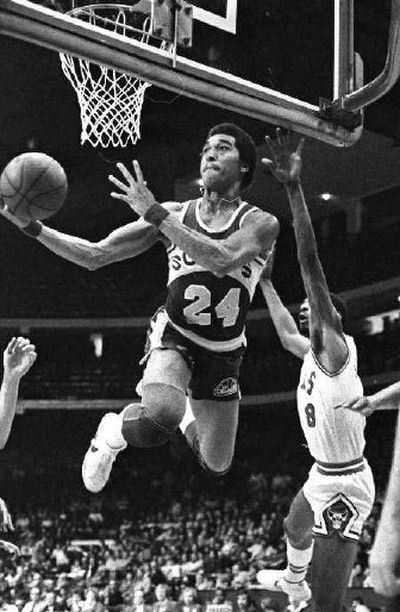 
Dennis Johnson was a soaring star when Sonics were darlings of Seattle. 
 (Associated Press / The Spokesman-Review)
