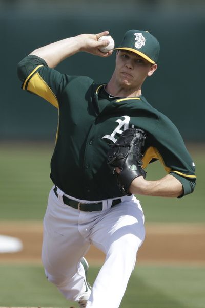Oakland will be counting on Sonny Gray early on as the Athletics’ starting rotation heals. (Associated Press)