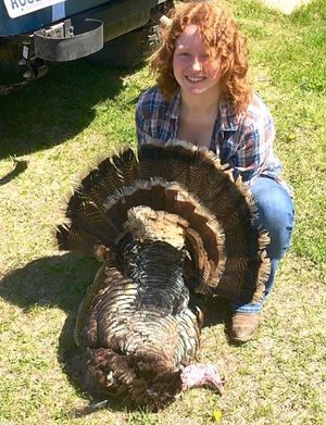 Elizabeth Odell, 17, of Spokane bagged a spring gobbler on May 9, 2015, maintaining a perfect record of filling her wild turkey tag every year since she started hunting at age 9. (Dick Odell)