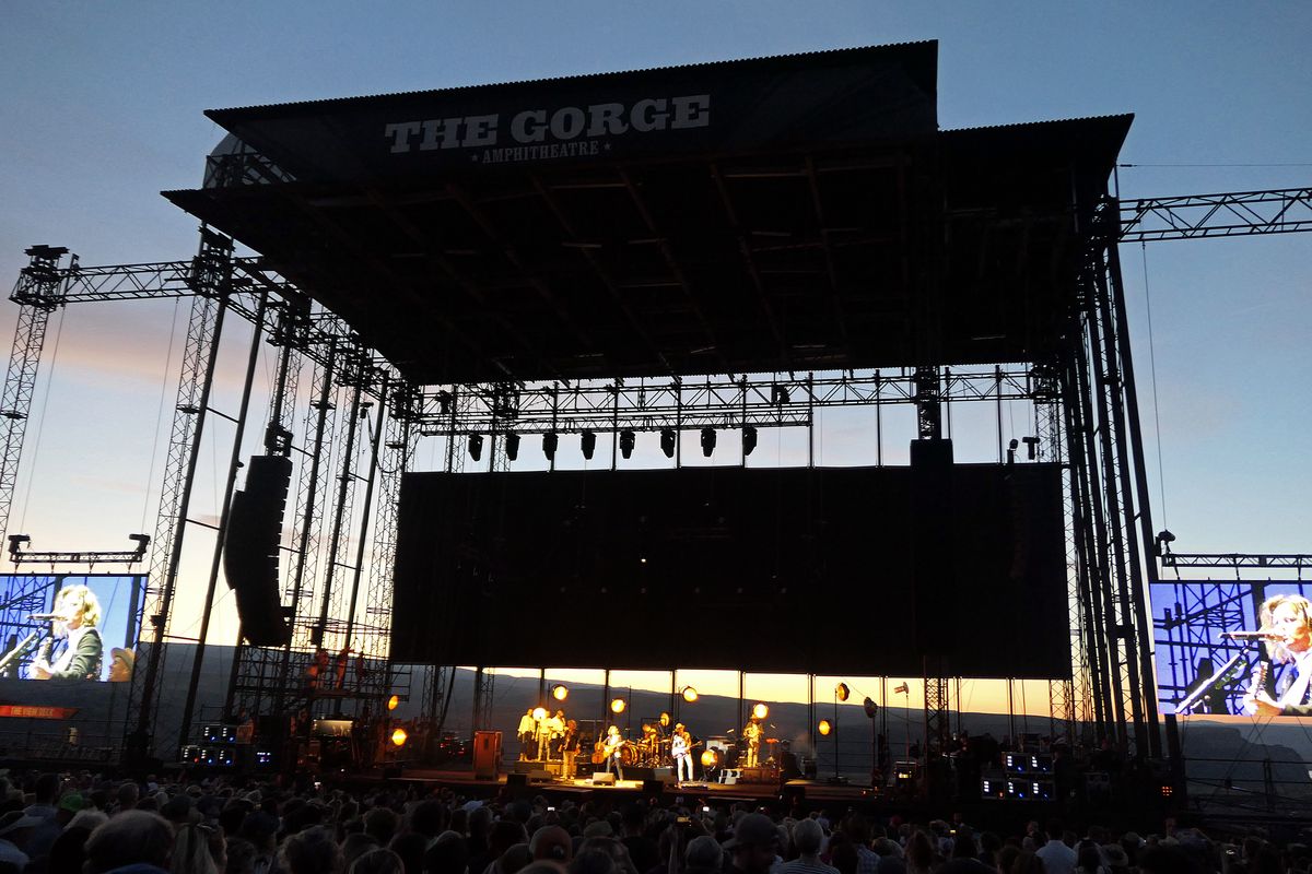 Brandi Carlile hits the stage as the sun sets at the Gorge Amphitheatre. (John Nelson)