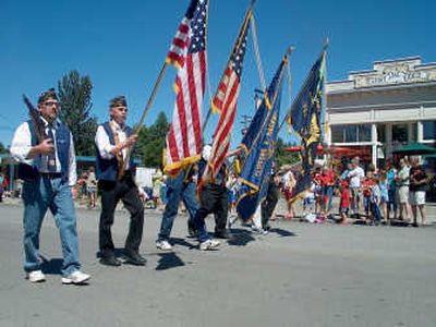 
The color guard leads the Fourth of July parade through Spirit Lake.
 (Herb Huseland photos / The Spokesman-Review)
