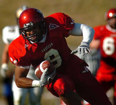 
Eastern Washington sophomore Aaron Boyce leads the Big Sky Conference in receptions, yards per catch and yards per game. 
 (File / The Spokesman-Review)