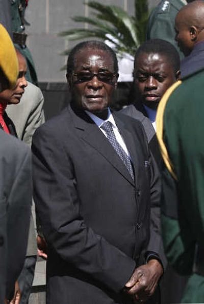 
Zimbabwean President Robert Mugabe gives a speech Saturday in Harare. Associated Press
 (Associated Press / The Spokesman-Review)