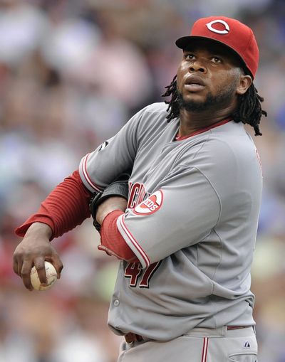 Reds starter Johnny Cueto held the Rockies to one run in seven innings. (Associated Press)