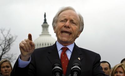 Sen. Joseph Lieberman, I-Conn., speaks in Washington, D.C., in April 2008.  (File Associated Press / The Spokesman-Review)