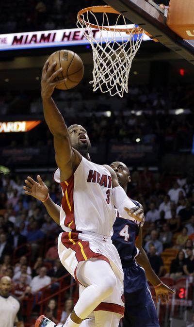 Dwyane Wade had 23 points, six assists and five steals for Miami. (Associated Press)