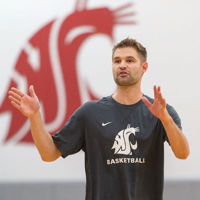 Coach David Riley has led Washington State basketball to a 12-3 record in his first season.  (Geoff Crimmins/For The Spokesman-Review)