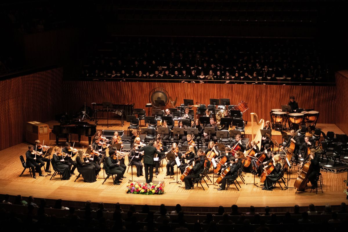 Conductor and Artistic Director Philip Baldwin and the Spokane Youth Symphony perform on June 29 in the Sydney Opera House in Australia.  (Sarah Palmer/Bushel & Peck Portraiture)