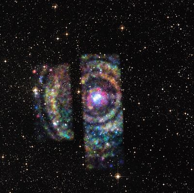 A light echo in X-rays detected by NASA’s Chandra X-ray Observatory has provided an opportunity to measure precisely the distance to an object on the other side of the Milky Way galaxy. The rings exceed the field-of-view of Chandra’s detectors, resulting in a partial image of X-ray data.