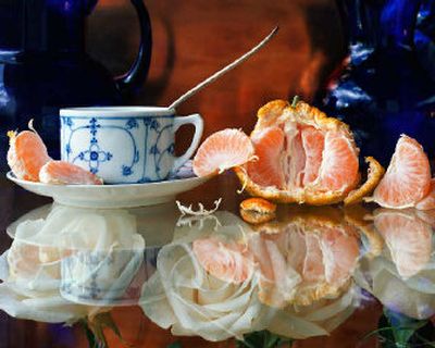 
Far left, from top: Photographer Randy Dana of Mount Vernon, Wash., specializes in romantic still-lifes including 