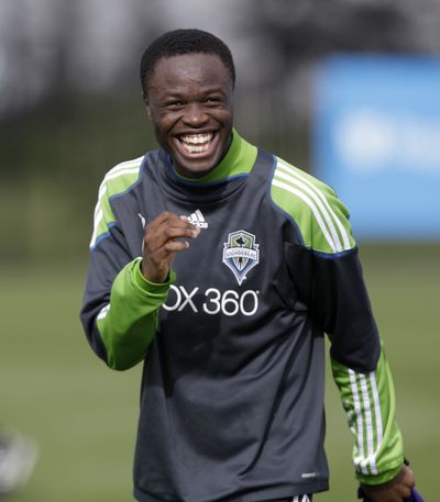 Forward Steve Zakuani’s recovery was complicated by compartment syndrome. (Associated Press)