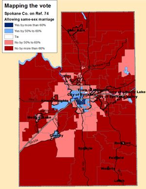Spokane County vote on Referendum 74 after Wednesday's ballot count (Jim Camden)