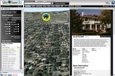 
Sandpoint-based GeoData Technologies' SiteSeer3D application gives real estate agents and would-be property buyers a way to explore listings over the Internet. The company wants to expand beyond Idaho and Spokane-area markets. Courtesy of GeoData Technologies
 (Courtesy of GeoData Technologies / The Spokesman-Review)