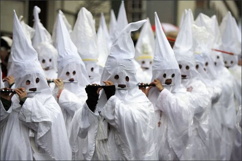 Revelers wearing masks during a parade through the streets of Basel, Switzerland, Monday. (AP Photo/Keystone, Steffen Schmidt) (March 02, 2009) (The Spokesman-Review)