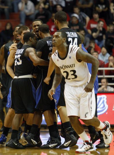Cincinnati’s Sean Kilpatrick avoids a Presbyterian celebration. (Associated Press)