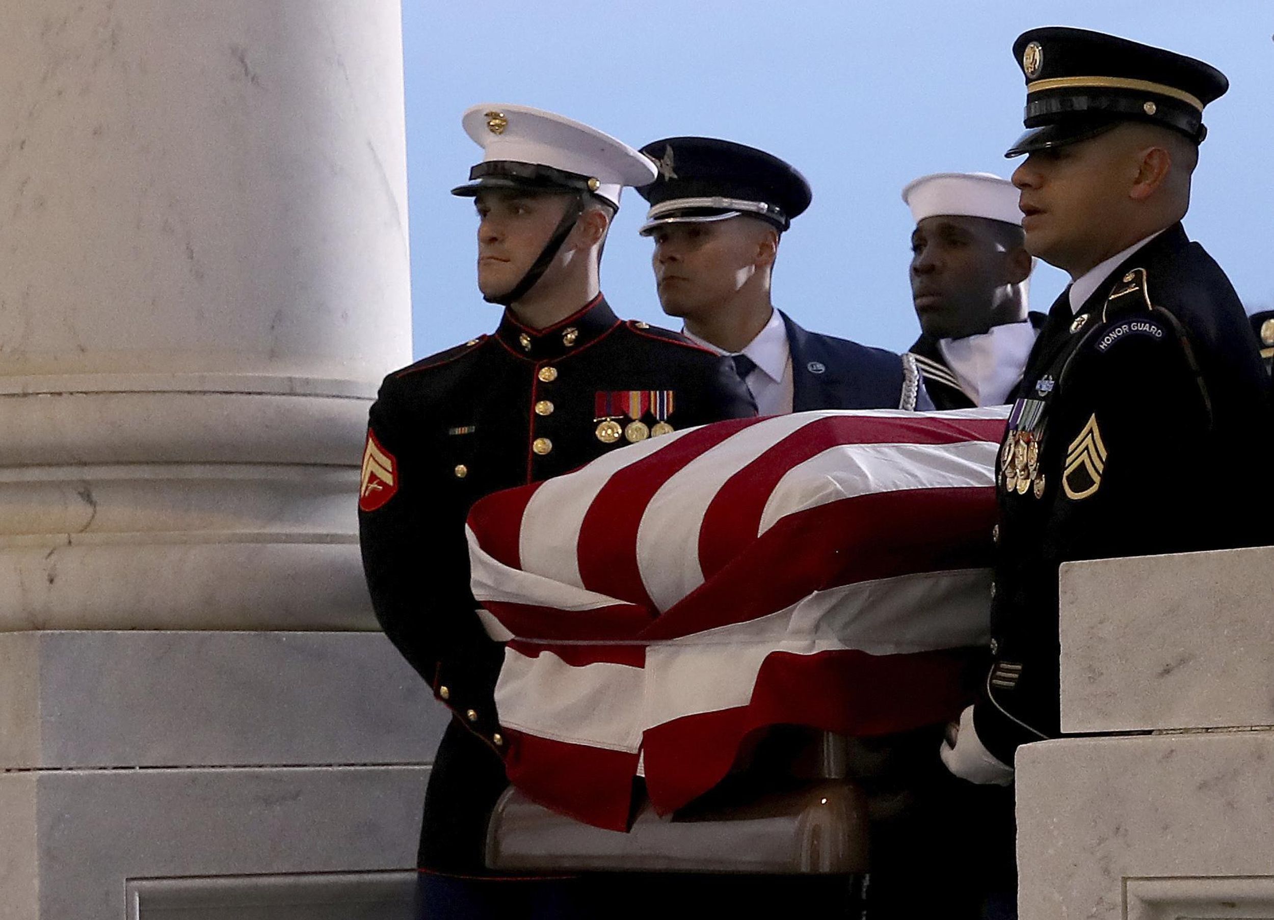 Full 21-gun salute for Pres. George H. W. Bush at the U.S. Capitol