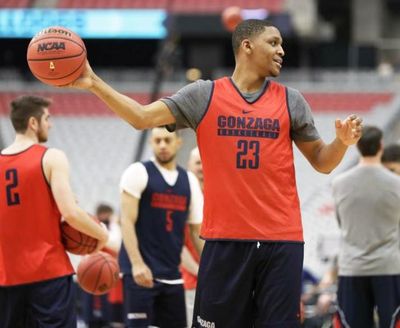 You don't know Zach Norvell Jr now but you will next year. He's the Zag most likely to take Jordan Mathews' place in the starting lineup. In fact, he might be one of the highest scoring Zags on the 2017-18 team. Here, he's shown warming up in last Friday’s practice at University of Phoenix Stadium. (Mark Humphrey/AP)