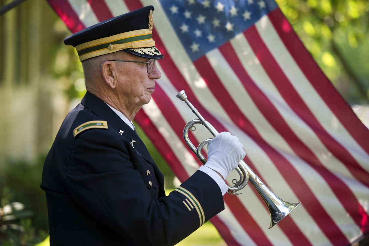 Philip Kowzan, of Spokane, 77, says he has played taps at 1,259 military honor funerals in the area since 2001. (Dan Pelle)
