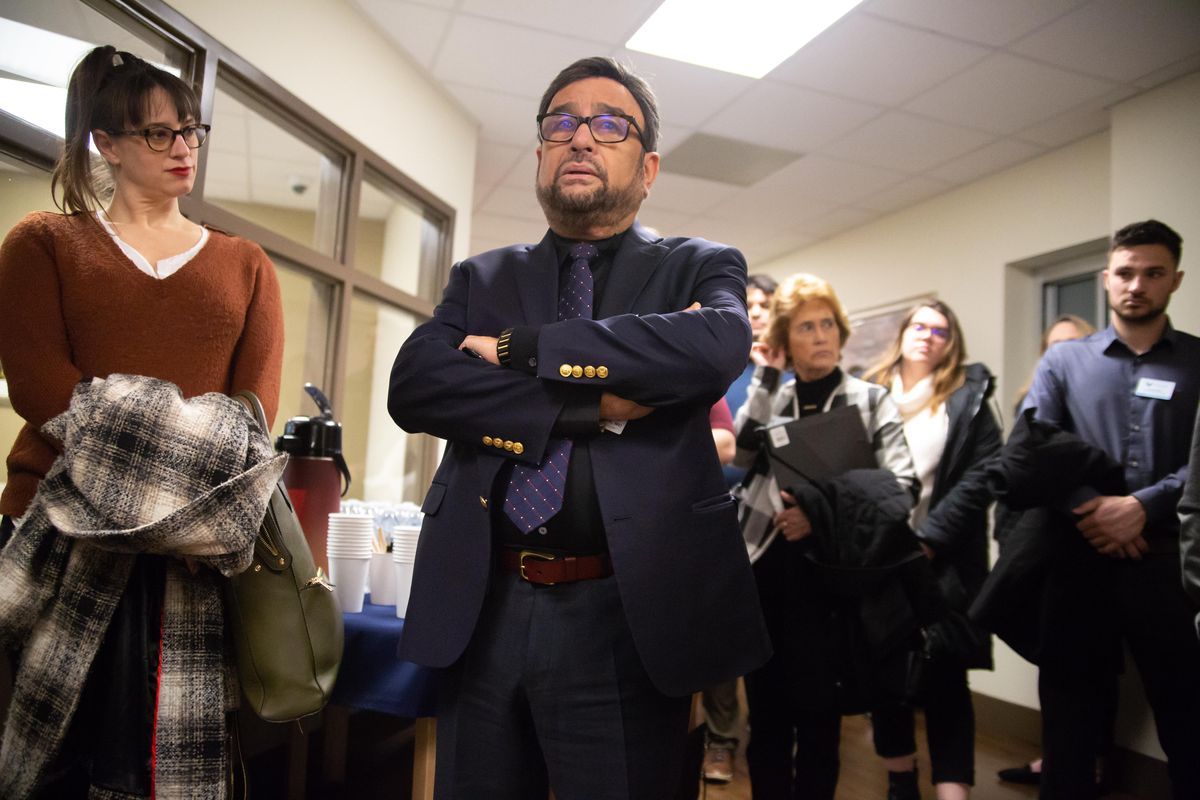 Kamaljit Floura, chief medical officer at Inland Northwest Behavioral Health, speaks during a ribbon cutting ceremony to unveil the new psychiatric inpatient adolescent unit at INBH on Feb. 4, 2020. The facility provides acute care for psychiatric needs and is located at 104 W Fifth Avenue. (Libby Kamrowski / The Spokesman-Review)