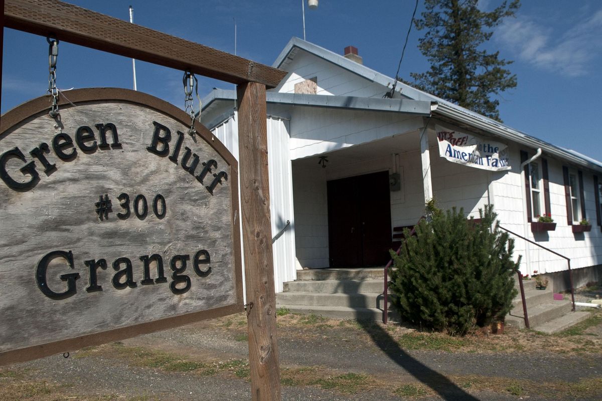 The Green Bluff Grange Hall is seen Tuesday, Aug. 28, 2018. The Grange Hall has been renovated and will reveal the improvements Thursday, Sept. 20, 2018. (Kathy Plonka / The Spokesman-Review)