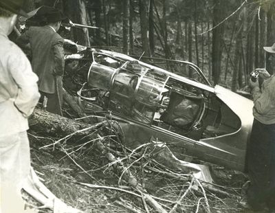 Rudolph Lonza was flying 600 feet too low in the heavy snowstorm when he crashed into Mount Spokane on Halloween in 1946. Photos courtesy of Lonza family (Photos courtesy of Lonza family)