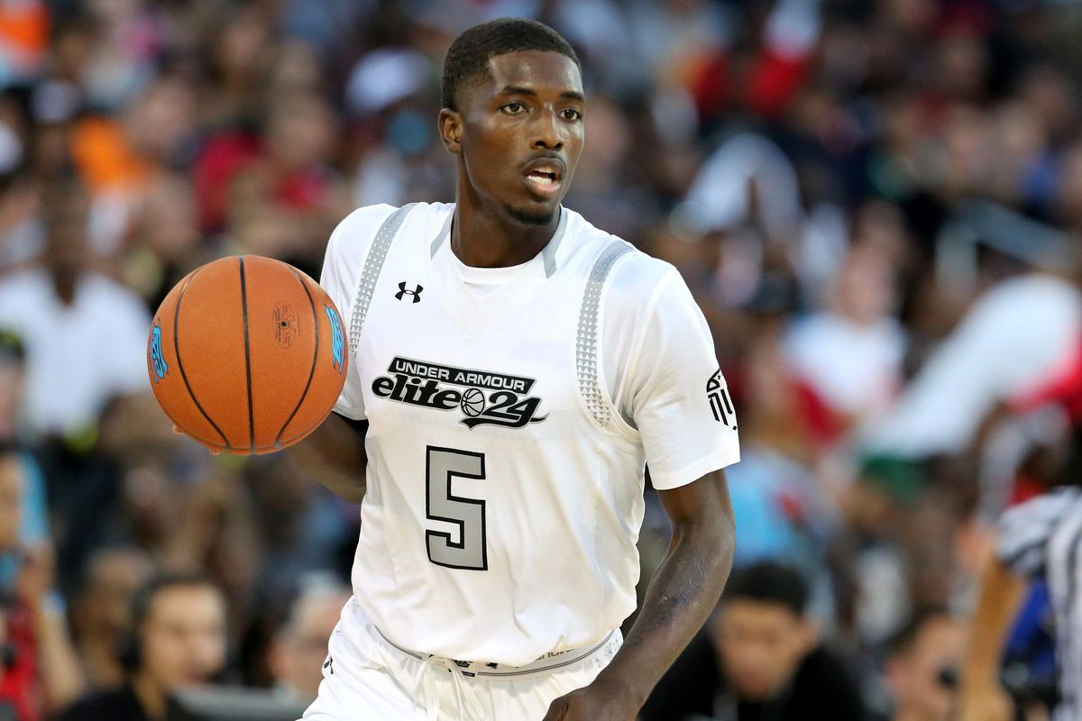 In this Aug, 20, 2016, file photo, Team Clutch’s Jalek Felton dribbles against Team Drive during the Under Armour Elite 24 basketball game in the Brooklyn borough of New York. Ninth-ranked North Carolina has some uncertainty at the point when it opens the season Friday against Northern Iowa. Final Four Most Outstanding Player Joel Berry II is expected to miss the start of the year with a broken bone in his right hand, meaning sophomore Seventh Woods or freshman Jalek Felton are in line for significant minutes. (Gregory Payan / Associated Press)