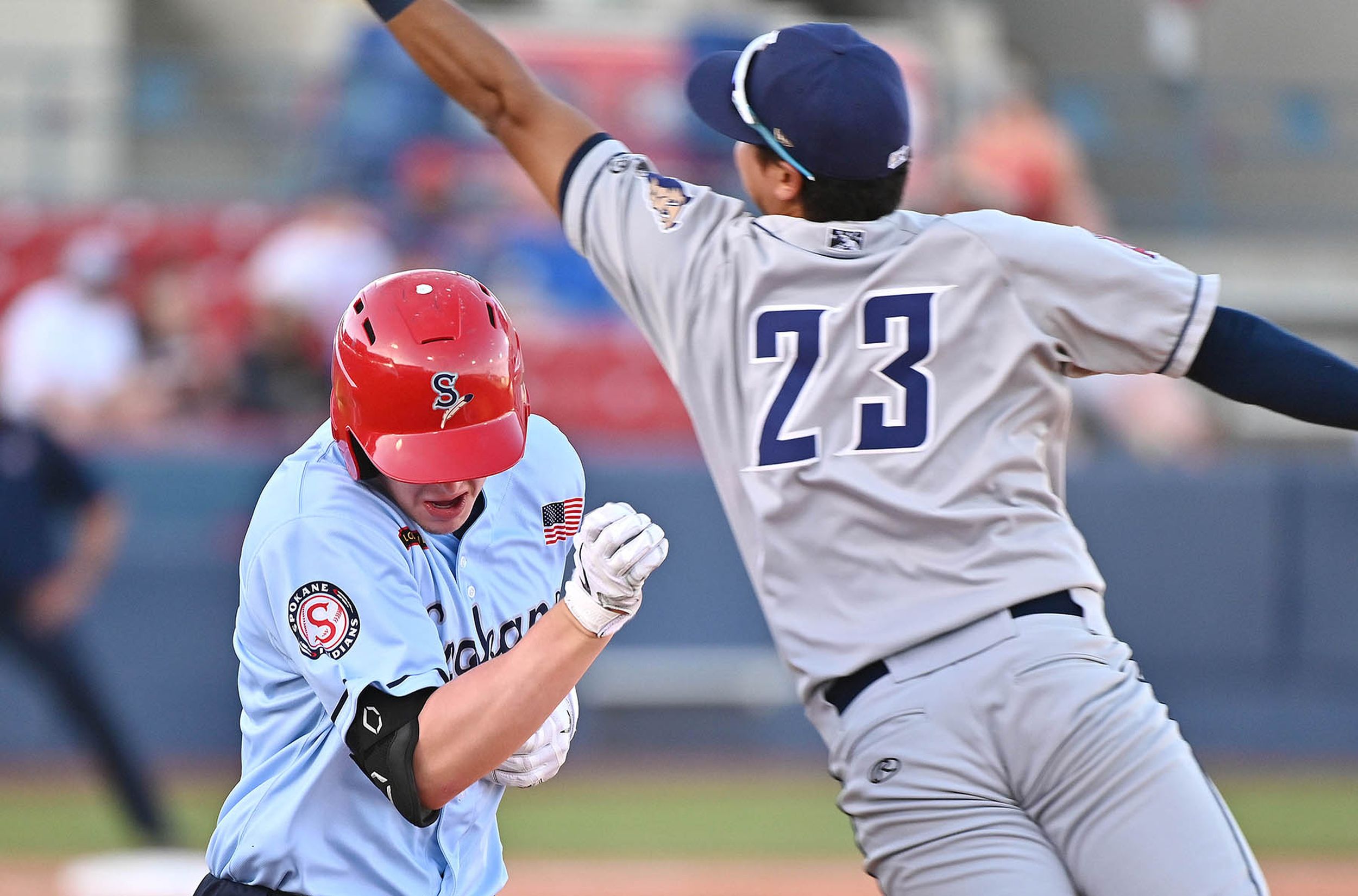 Hunter Stovall falls triple shy of cycle, Spokane Indians down Hillsboro  Hops, Spokane Indians