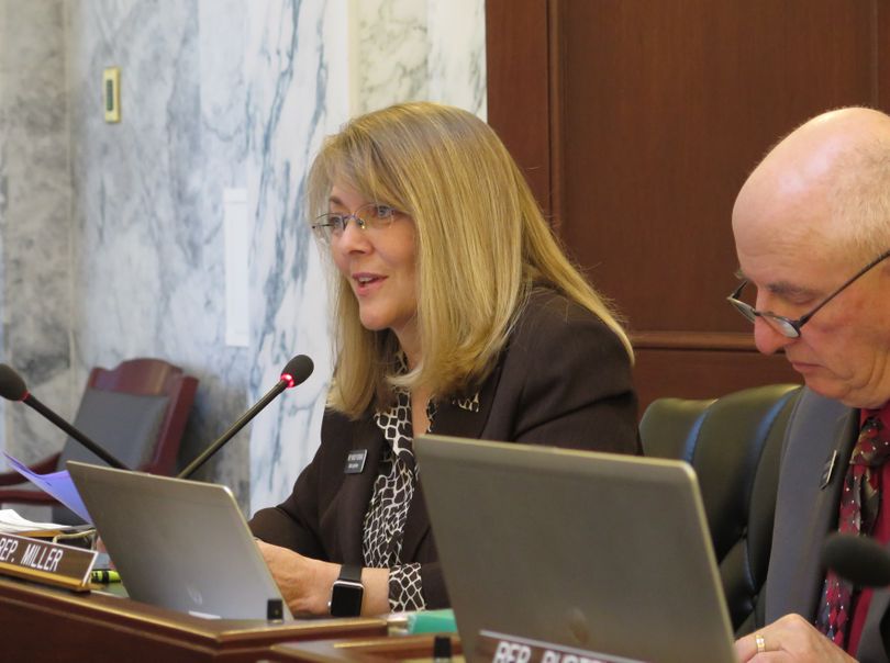 Rep. Wendy Horman, R-Idaho Falls, proposes the successful motion in the Joint Finance-Appropriations Committee on Tuesday, Feb. 27, 2018, for the higher education budget for next year; it reflects a 3 percent increase in state general funds, and won unanimous support from the joint committee. (Betsy Z. Russell)