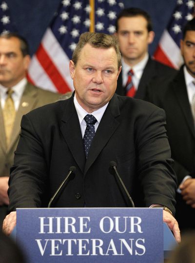In this Nov. 10, 2011, file photo Sen. John Tester, D-Mont., speaks about the 