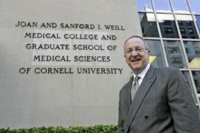 
Cornell University's president, Dr. David Skorton poses for a portrait in front of the University's Medical College in Manhattan on Wednesday. 
 (Associated Press / The Spokesman-Review)