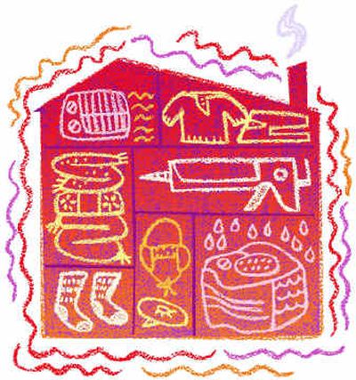 
Keeping your home warm, toasty, energy-efficient, cost-effective ways to heat the house, caulking windows, humidifiers, thermal underwear, layers of clothing, hats, socks, blankets, quilts, portable heaters, winter project... Staff illustration by Bridget Sawicki.
 (Staff illustration by Bridget Sawicki / The Spokesman-Review)