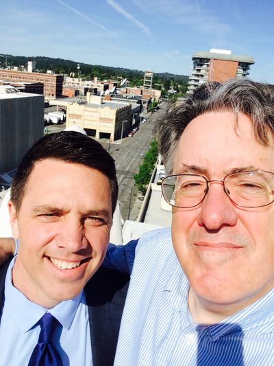 Not sure why I had us facing the sun, but Sean didn't complain.