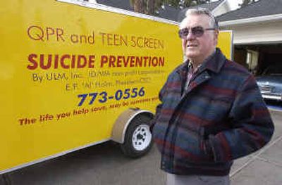 
Retired minister, chaplin and businessman Al Holm has started a suicide awareness program he calls QPR Teen Screen. He uses his mobile kettle corn business to raise money and awareness about the program. He would like to teach people who work with teens to recognize the signs of suicide using the QPR system. 
 (Jesse Tinsley / The Spokesman-Review)