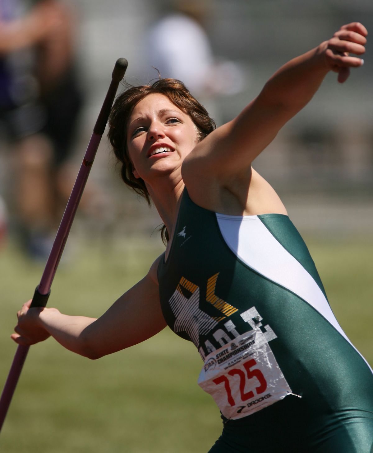Shadle Park’s Bianca Pope took second in the javelin with a throw of 138-11. Special to  (Patrick Hagerty Special to / The Spokesman-Review)