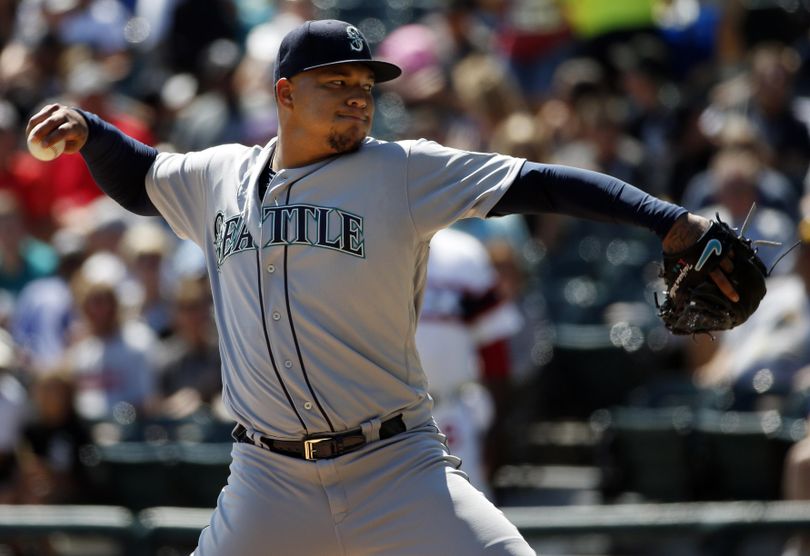 The Seattle Mariners traded starter Taijuan Walker, shown here against the White Sox in August, to Arizona for shortstop Jean Segura and prospects on Wednesday. (Nam Y. Huh / Associated Press)
