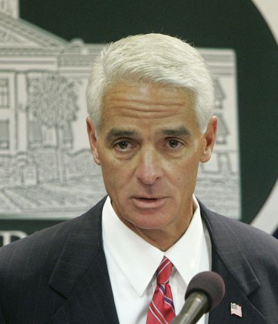 Florida Gov. Charlie Crist announces Tuesday that he will run for the U. S. Senate.  (Associated Press / The Spokesman-Review)