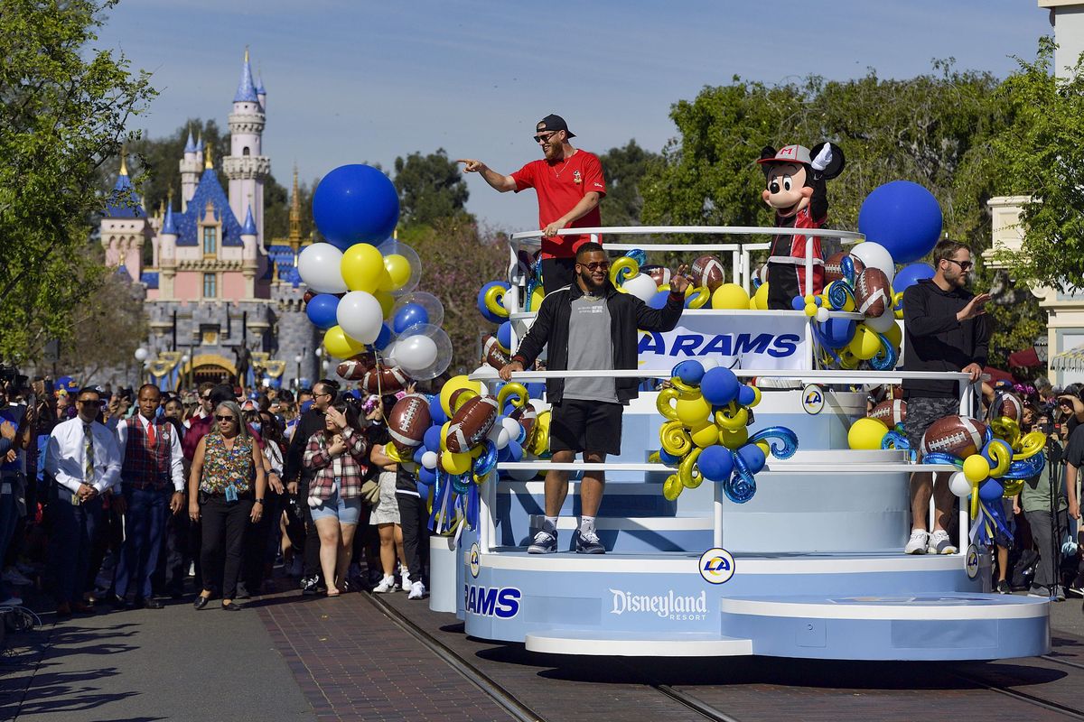 Super Bowl Celebration skips Disney World this year as MVP Cooper Kupp,  Aaron Donald and Matthew Stafford are 'Going to Disneyland'