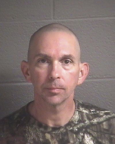 This undated photo provided by the Buncombe County Detention Center shows Michael Christopher Estes, who is accused of planting an improvised explosive device at the airport on Friday, Oct. 6, 2017, in Asheville, N.C. (Associated Press)