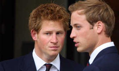 
Princes William and Harry leave the service of thanksgiving on Friday for Diana.
 (The Spokesman-Review)