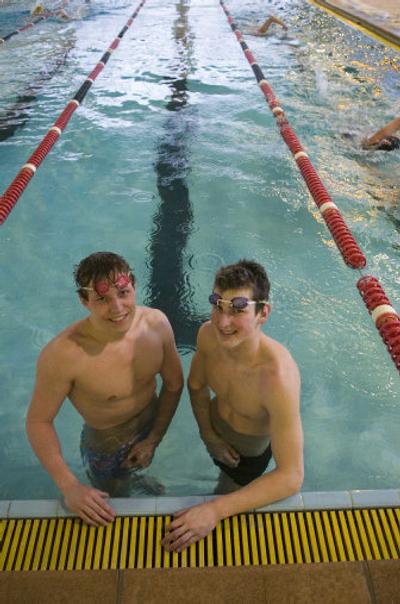 
University High School has two standout club swimmers, junior, Lee Nelson, left, and senior, Marshel Renz. Renz is ranked No. 2 in the nation in USA Swimming's IM Xtreme Challenge. 
 (Colin Mulvany / The Spokesman-Review)