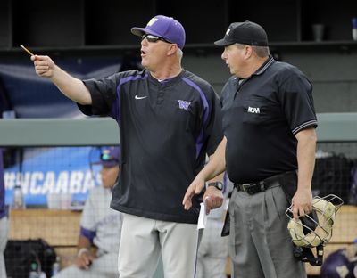 Washington head coach Lindsay Meggs has led the Huskies to their first super regional appearance this weekend against Cal State Fullerton. (Mark Humphrey / AP)