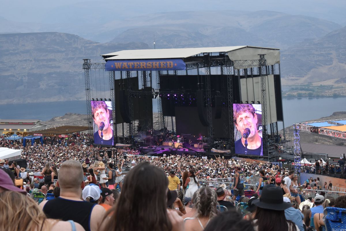 Billy Currington performs during the Watershed Country Music Festival at the Gorge Amphitheatre on July 31, 2021, in George, Wash. He will take the Northern Quest Resort and Casino stage on July 10. (Don Chareunsy/The Spokesman-Review)