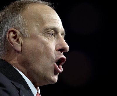 In this March 16, 2013  photo, Rep. Steve King, R-Iowa, speaks at the 40th annual Conservative Political Action Conference in National Harbor, Md. King says young immigrants brought to the United States as children and now here illegally would generate an economic lift for Mexico and other Central American nations if they were to return. (Carolyn Kaster / Associated Press)