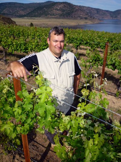 Michael Haig is the winemaker at family-owned Whitestone Winery. The vineyard is high on a bench above Lake Roosevelt north of Creston, Wash.