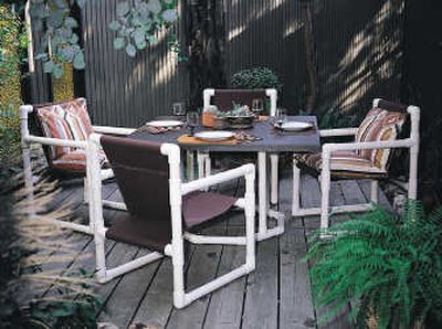 
This inexpensive dining set is constructed with PVC.
 (U-BILD / The Spokesman-Review)